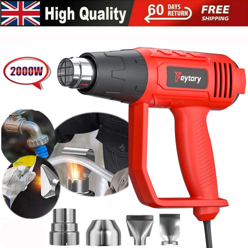 2000W Hot Air Heat Gun Paint Stripper Stripping Shrink Power Drying Heater 220v