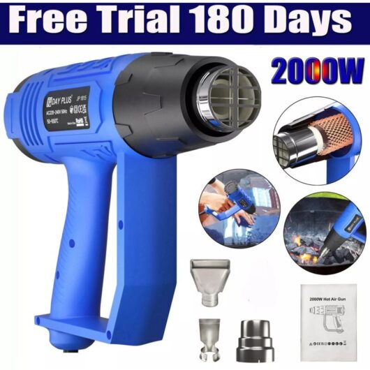 2000W Professional Hot Air Heat Gun Remove Paint Stripper 2 Temp Settings Tools