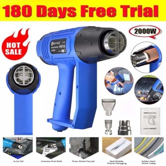 2024 Heat Gun Hot Air Gun Heating Shrink Wrap Embossing Drying Paint Craft 2000W