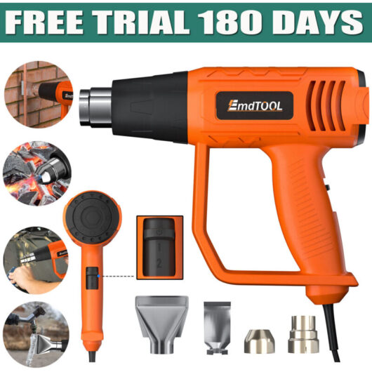 2024 Heat Gun Hot Air Wind Blower Dual Temperature + 4 Nozzles Power Heater Tool