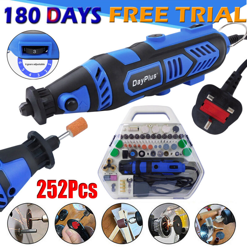 252PC mini multi tool rotary drill grinder sander polisher hobby craft accessory