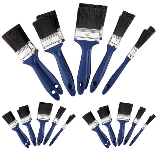 Deuba - monzana® 30x Paint Brush Set 5 Sizes Professional Utility Bristle Brushes Home & Garden Improvement Painting & Decorating Easy to Clean 6 x