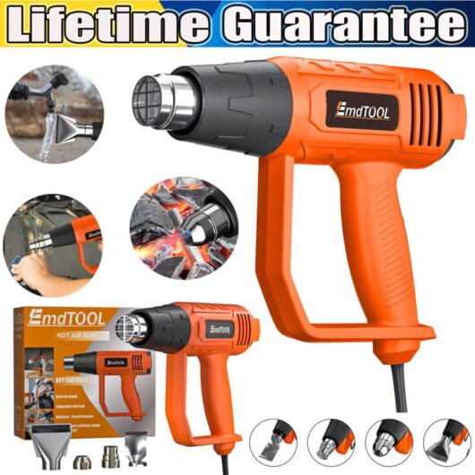 Heat Gun+4 Nozzles for Crafts pvc Shrinking Phone Repairing & Paint Stripping