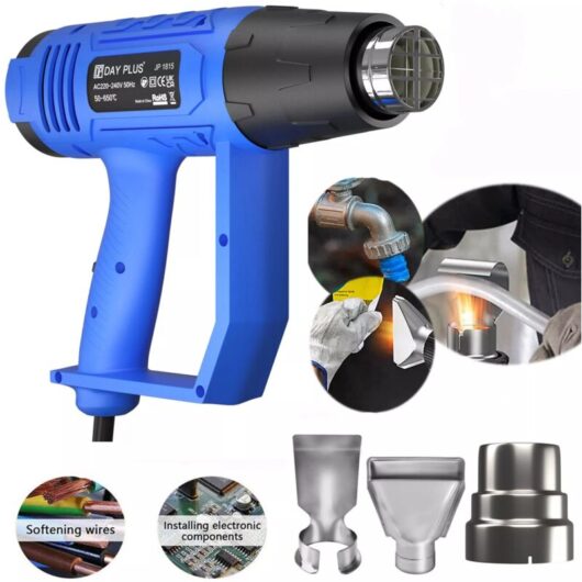 Heavy Duty 2000w Hot Air Heat Gun Wallpaper Stripper 2 Temperature + 3 Nozzles