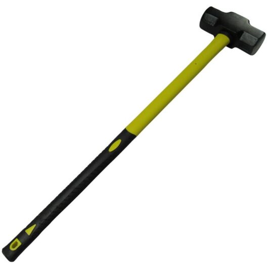 Heavy Duty Lump Sledge Hammer with Fibreglass Handle 7LBS (Long Club Sledgehammer)