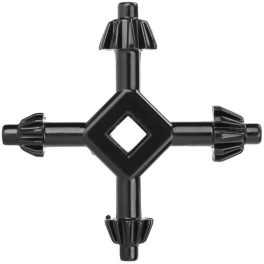 Memkey - 4 in 1 Drill Chuck Key, Drill Chuck Key, 4 Way Cross Chuck Key, Drill Press Chuck Key, Multifunctional Steel Key for Tightening and