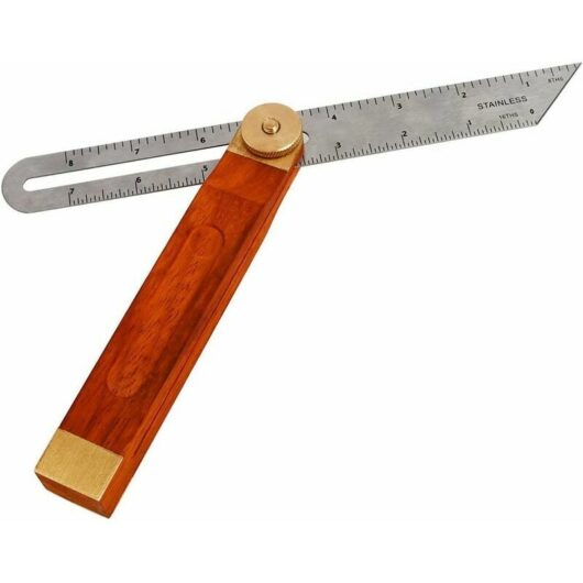 Volavo - Sliding Fake Square, Sliding T-Bevel, Joiner's Angle, Double-Sided 318mm Stop Angle, 26mm T-Schmiege Joiner Stop Angle