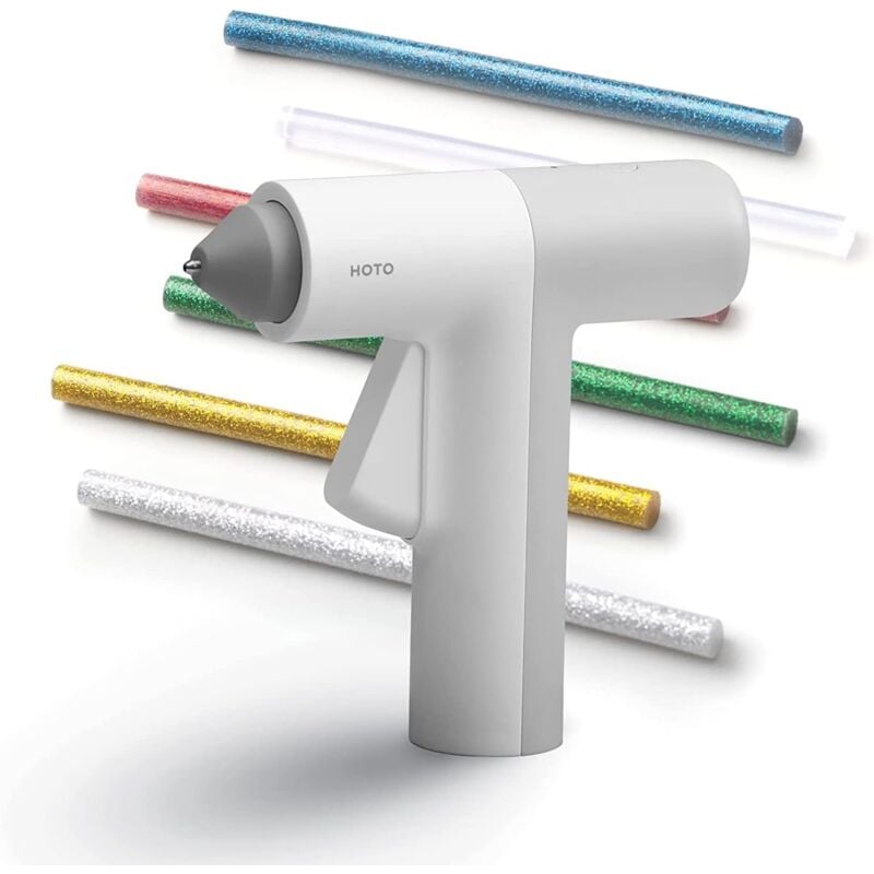 Memkey - Cordless Hot Glue Gun, 30S Fast Heating, 20 Colorful Sticks, usb Rechargeable, Drip-Free, for Repair, diy, Home Improvement, Office, Kids