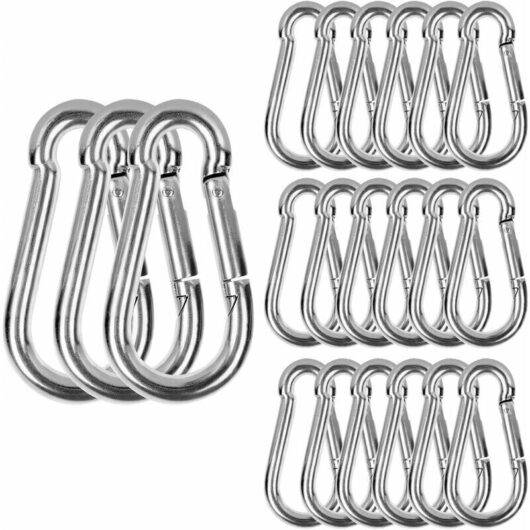 Ymyny - 10 pieces M6 heavy-duty snap hooks, stainless steel snap hooks, load capacity 120 kg/260 lbs, 304 swivel snap hooks, 60 mm x φ6 mm