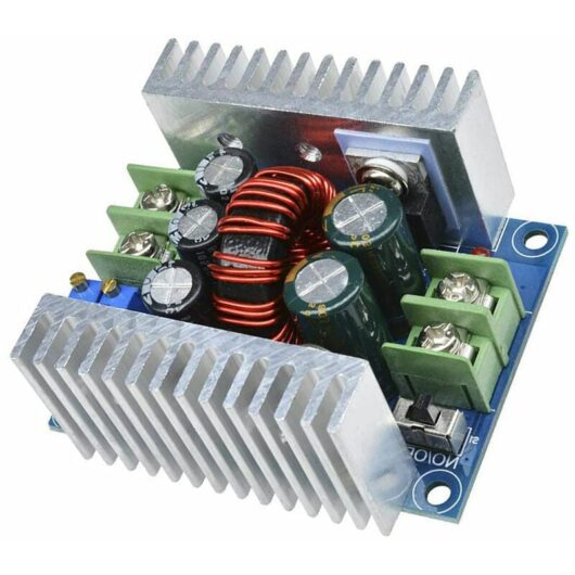 Gotrays - 300W 20A dc-dc Buck Converter Step-Down Module dc 6-40V to dc 1.2-36V Adjustable Voltage Constant Current Module Electrolytic Capacitor,