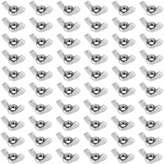 M6 Butterfly Nut Wing Nuts Stainless Steel Metric Female Wing Nut for diy Fasteners 80 Pcs