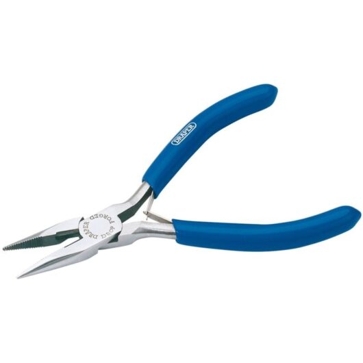 115mm Spring Loaded Long Nose Pliers (19647) - Draper