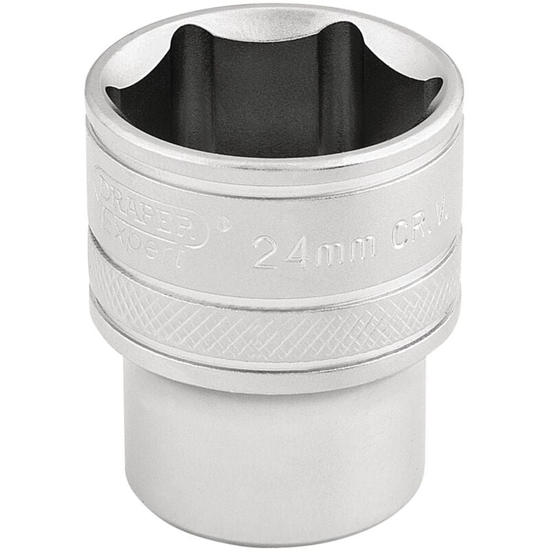 1/2' Square Drive 6 Point Metric Socket (24mm) (16615) - Draper