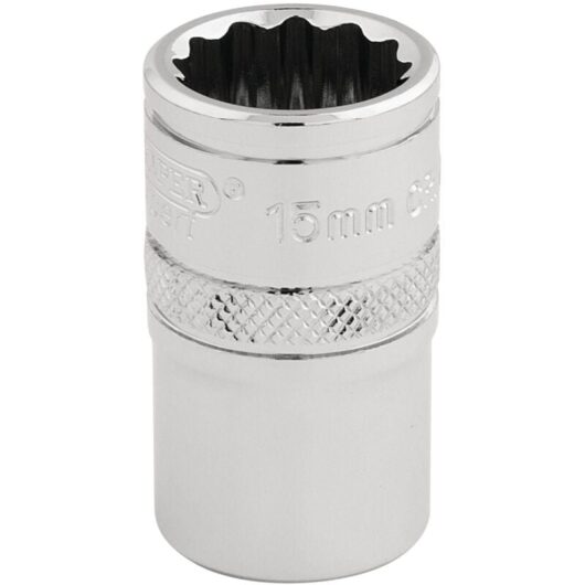 1/2 Square Drive Hi-Torq&174 12 Point Socket (15mm) (33136) - Draper