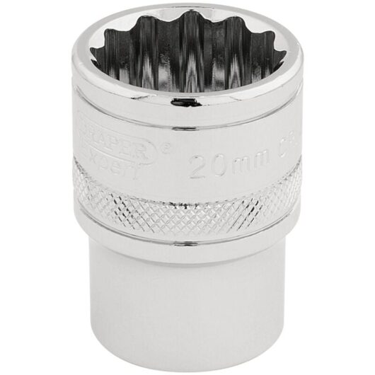 1/2 Square Drive Hi-Torq&174 12 Point Socket (20mm) (33289) - Draper