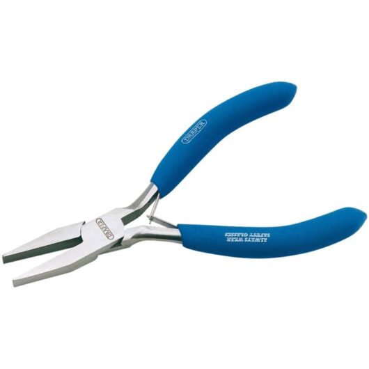 125mm Carbon Steel Flat Nose Pliers (60741) - Draper