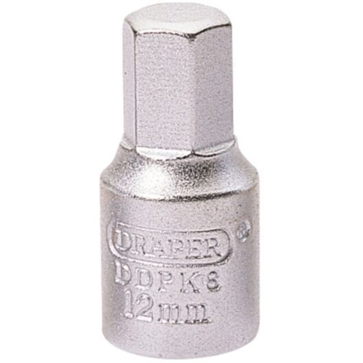 12mm Hexagon 3/8 Square Drive Drain Plug Key (38326) - Draper