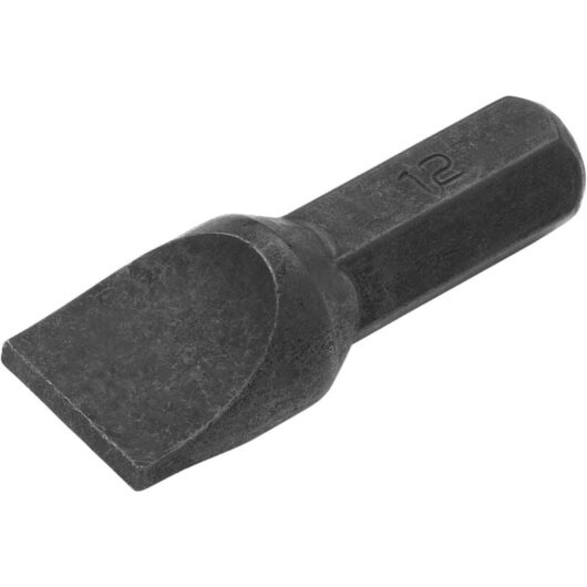 12mm Plain Slot Impact Screwdriver Bit (10818) - Draper