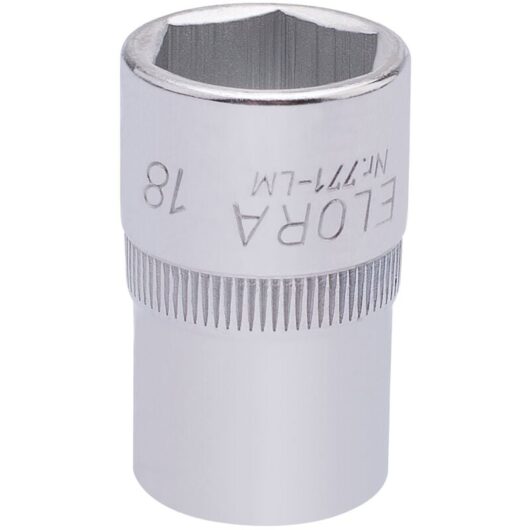 18mm 1/2 Square Drive Elora Hexagon Socket (15307)