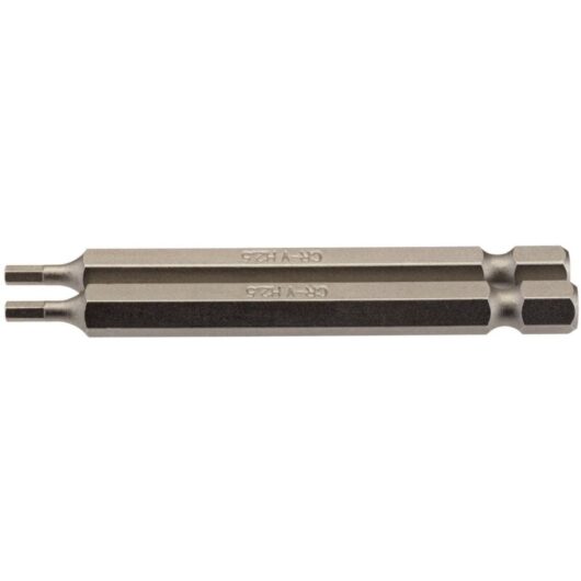 2.5mm 1/4 Hex. Hexagonal Insert Bit 75mm Long x 2 (64319) - Draper