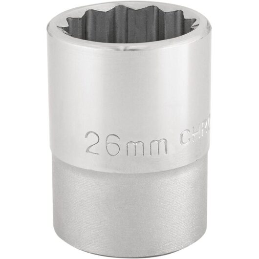 3/4 Square Drive 12 Point Socket (26mm) (16694) - Draper