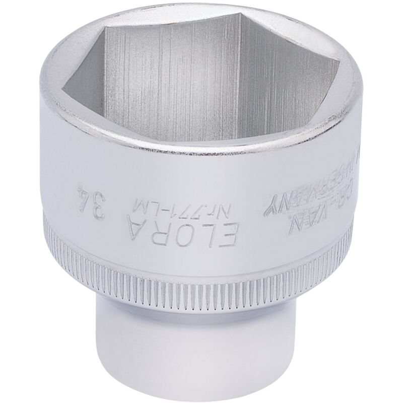 34mm 1/2 Square Drive Elora Hexagon Socket (15323)