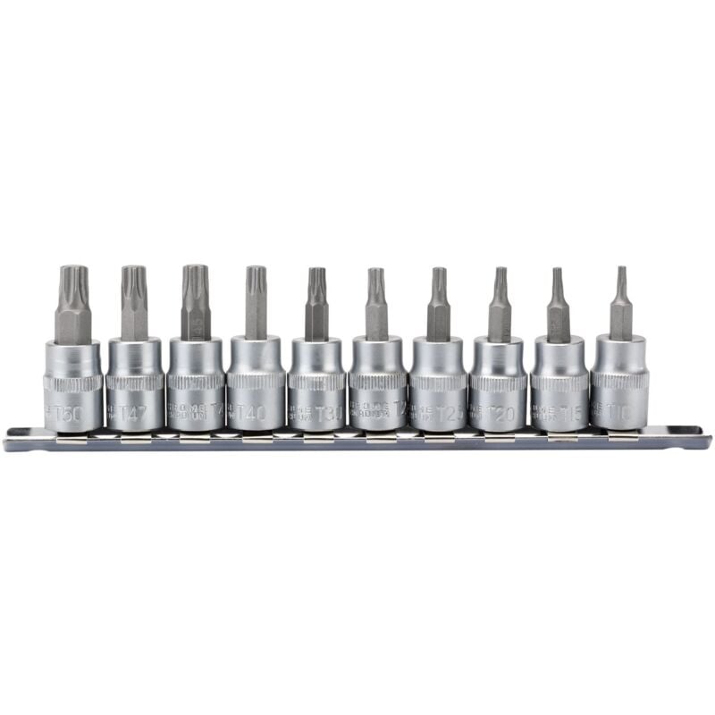 3/8' Sq. Dr. 48mm Long TX-STAR&174 Socket Bit Set (10 Piece) (16309) - Draper