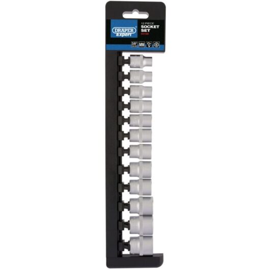 3/8' Sq. Dr. Metric Socket Set (12 Piece) (50188) - Draper
