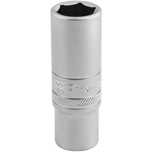 3/8 Square Drive 6 Point Metric Deep Socket (15mm) (16583) - Draper