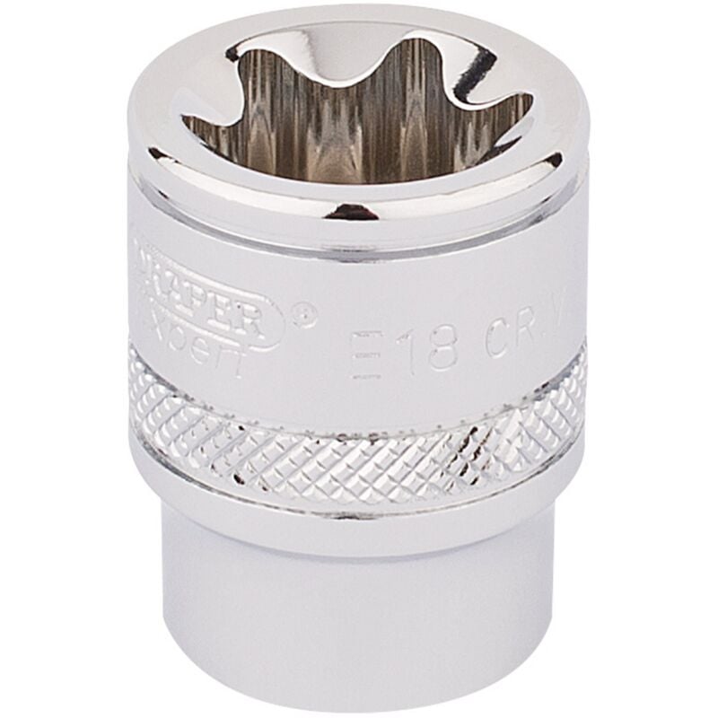 3/8 Square Drive TX-STAR&174 Socket (E18) (34207) - Draper