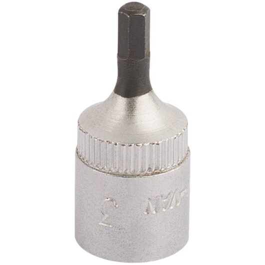 3mm 1/4 Square Drive Elora Hexagon Screwdriver Socket (11124)
