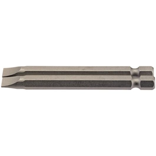 6.5mm 1/4 Hex. Plain Slot Insert Bit 75mm Long x 2 (64309) - Draper