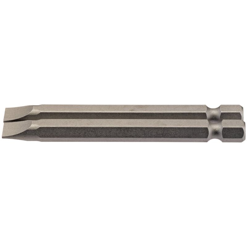 6.5mm 1/4 Hex. Plain Slot Insert Bit 75mm Long x 2 (64309) - Draper