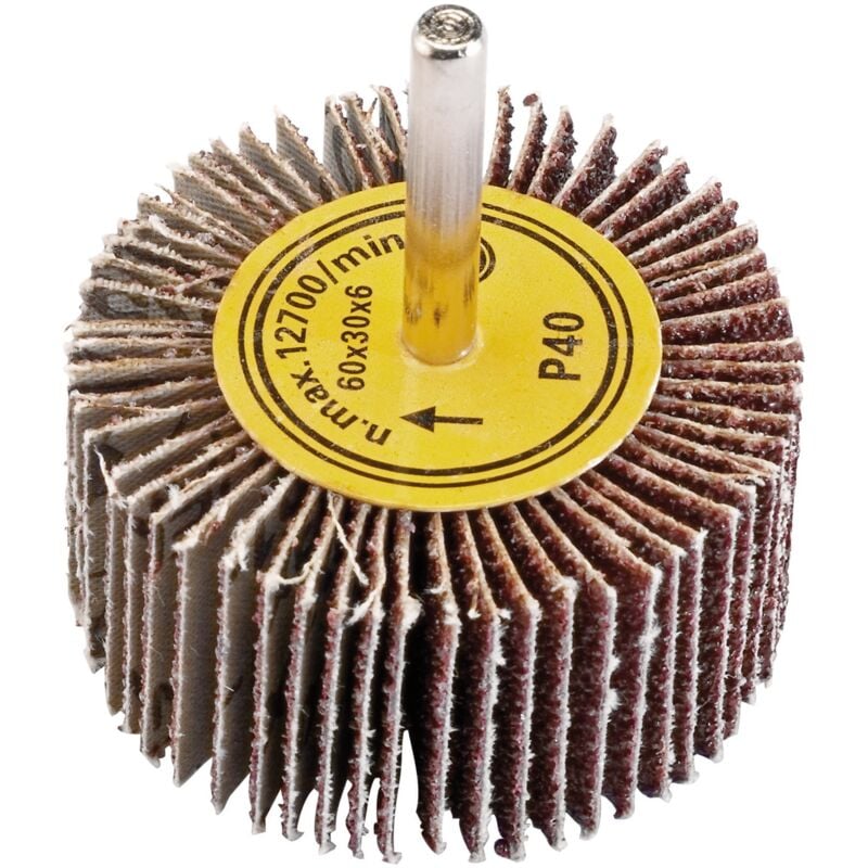 Abrasive Flap Wheel (60mm x 30mm 40 Grit) (76466) - Draper