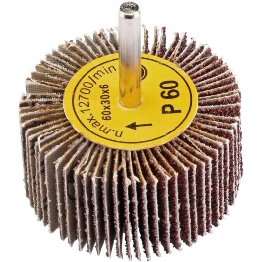 Abrasive Flap Wheel (60mm x 30mm 60 Grit) (76465) - Draper