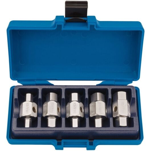 Drain Plug Key Set (5 piece) (56627) - Draper