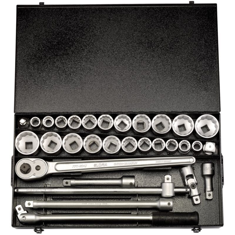 Draper 00335 3/4-Inch Square Drive Metric and Imperial Socket Set - 31 Pieces for Automotive and Mechanical Use