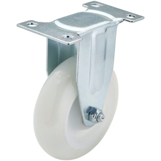Draper - 100mm Dia. Fixed Plate Fixing Nylon Wheel - s.w.l. 125Kg (65507)