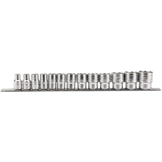 Draper - 1/2' Sq. Dr. Imperial Sockets on a Metal Rail (13 Piece) (16498)