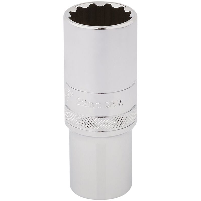 Draper - 1/2 Square Drive Hi-Torq&174 12 Point Deep Socket (22mm) (33788)