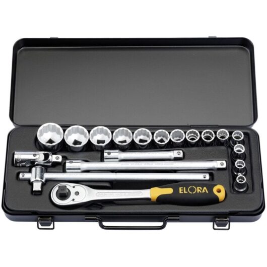 Draper - 1/2' Square Drive Metric Socket Set (19 Piece) (15356)