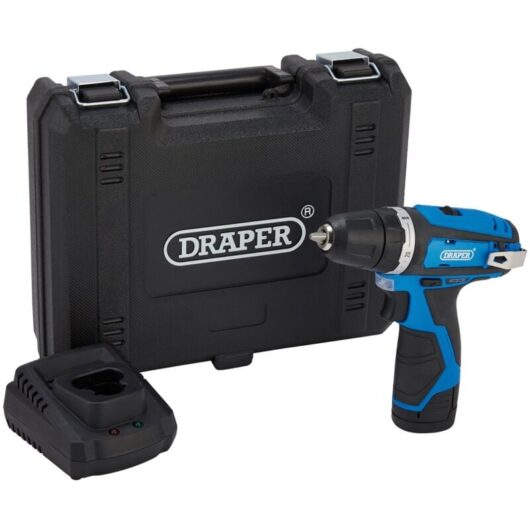 Draper 12V Drill Driver Kit (Model 70328) with 1.5Ah Battery and Fast Charger