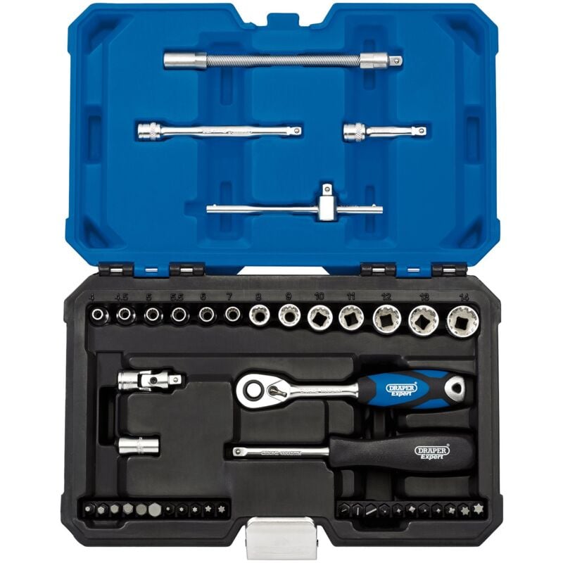 Draper - 1/4' Sq. Dr. Metric Expert Multi-Drive&174 Socket Set (43 piece) (16479)