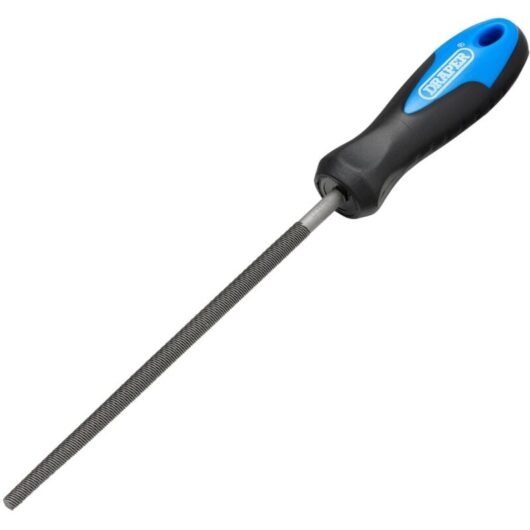 Draper 150mm Round File with Soft Grip Handle - Engineer's Files and Rasps for Precision Metalworking