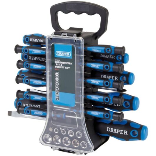 Draper 20721 49-Piece Screwdriver, Socket, and Bit Set for Versatile DIY and Professional Use