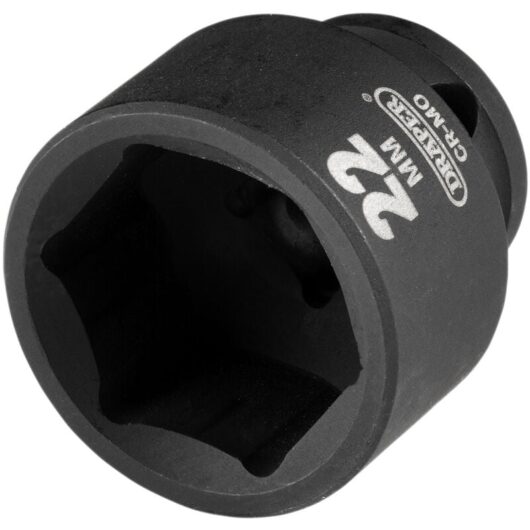 Draper 22mm 3/8-Inch Drive Impact Socket - Metric Impact Socket for Heavy-Duty Automotive and Mechanical Use