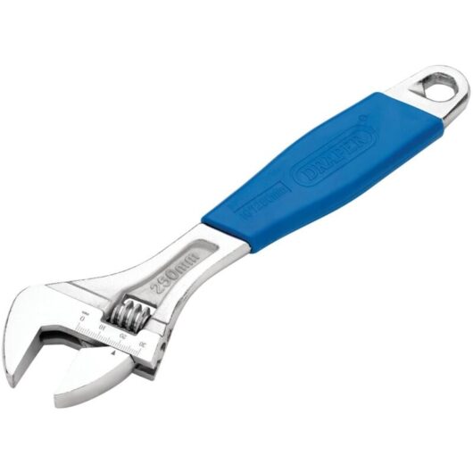 Draper 250mm Crescent-Type Adjustable Wrench with Soft Grip Handle - Model 24793