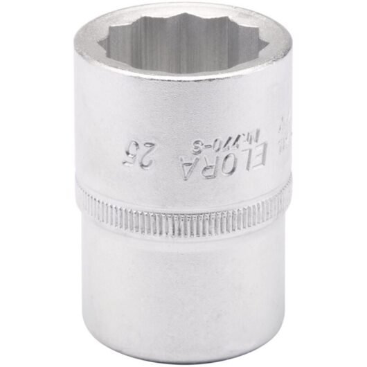 Draper 25mm (1 inch) Bi-Hexagon Socket for 3/4" Drive - Metric Square Drive Elora Bi-Hexagon Socket Model 00731
