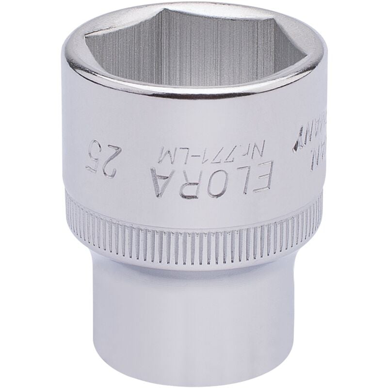 Draper 25mm Hexagon Socket for 1/2" Drive - Metric Square Drive Hexagon Sockets, Model 15314