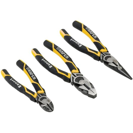 Draper 3-Piece High Leverage Hand Pliers Set in Yellow (Model 28038)